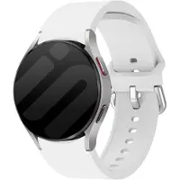 Strap-it siliconen bandje met gesp geschikt voor Samung Galaxy Watch 7 (40 & 44mm) / Galaxy Watch 6 (Classic) / Galaxy Watch 5 (Pro) / Galaxy Watch 4 (Classic) / Galaxy Watch FE - wit
