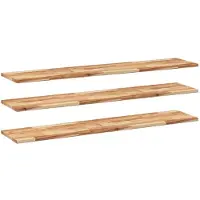 vidaXL Wandschappen 3 st zwevend olieafwerking 160x30x2 cm acaciahout