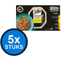 Sheba 5x - Mini Filets Gevogelte Selectie in Saus Multipack - Kattenvoer Natvoer - 8x85g