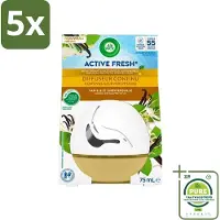 Air Wick 5 x Decosphere - Luchtverfrisser - Vanille & Kamperfoelie - 75ml - Grootverpakking - Luchtverfrisser - Vanille Geur - Kamperfoelie Geur - Langdurige Geur - Geurverspreider
