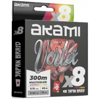 Akami Vortex 8x Gevlochten Vislijn 300 M Transparant 0.180 mm