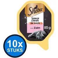 Sheba 10x - Sauce Lover Zalm - Kattenvoer Natvoer - 85g
