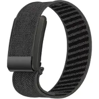 Strap-it Gebreid bandje Nylon geschikt voor WHOOP MG - Zwart & Grijs