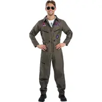 Vegaoo Top Gun Jumpsuit kostuum
