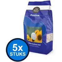 Deli Nature 5x - Premium zonnepitten wit 2kg - Vogelvoer - 2 kg