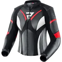 Rebelhorn Rebel damesmotorjas, leer, zwart/wit/rood, maat 40