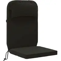 vidaXL Kussen voor Adirondack-stoel 100% Polyester Zwart
