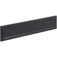Famanu – Brievenbussen van maxistaal voor buitendeuren of poorten, weerbestendige brievenbus met opening van 32,5 x 3 cm, afmetingen 34,2 x 7,3 cm in getextureerd zwart