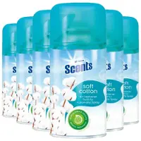 At Home 6x Automatische Spray Navulling Fris Katoenlinnen 250 ml