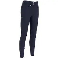 Pikeur Ceelina Grid TexLeather Full Grip Hoge Taille Rijbroek Dames L Nightblue