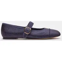 Steve madden Dory Flat Shoes Navy Satin Size: 42 | Ballerina Shoes Outlet | Dames | Blauw