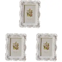 ISTOVO 3st 6 Inch Retro Witte Fotolijst Fotoweergave Fotolijst Poster Huisdecoratie Muur Hangende Fotolijst