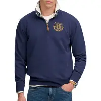Superdry Sweatshirt 'Varsity' marine / goudgeel