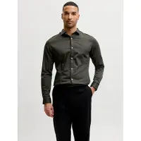Jack & jones Premium Overhemd 'JJPRPARMA' donkergroen