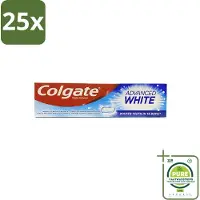 Colgate 25 x - Advanced White - Tandpasta - 100ml - Grootverpakking - Tandpasta - Witte Tanden - Vlekverwijdering - Tandbederf - Gaatjes