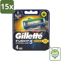 Gillette 15 x - Fusion 5 ProGlide Power - Precisie en comfort - 4 Navulscheermesjes - Grootverpakking - Scheermesjes - Scheren - Scheren Mesjes - Scheren Voor Mannen - Scheren Comfort