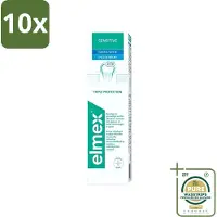 Elmex 10 x - Tandpasta - Sensitive Whitening - Triple Protection - 75 ml - Grootverpakking - Gevoelige Tanden - Tandpasta - Witte Glimlach - Mondgezondheid - Bacteriën Bestrijden