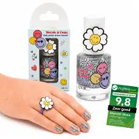Take Care Smiley Nagellak met glitters- Afwasbaar - Waterbasis - 9ml