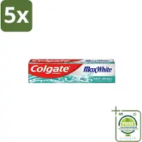 Colgate 5 x - Max White - Whitening Crystals - Tandpasta - 100ml - Grootverpakking - Tandpasta - Witte Tanden - Whitening Crystals - Tanden Reinigen - Vlekken Verwijderen