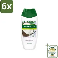 Palmolive Naturals - Douchecrème - Kokosnoot - 250 ml - Voordeelverpakking - 6 stuks - Hydraterende douchegel - Verzorgende douchegel