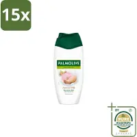Palmolive 15 x Douchecrème Naturals Amandelmelk 250 ml - Grootverpakking - Douchegel Amandel - Zachte Reiniging - Huid Verzorgen - Amandelmelk - Hydraterende Douchegel
