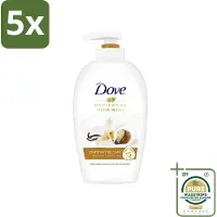 Dove 5 x - Handzeep - Pampering Care - Verzachtend - 250 ml - Grootverpakking - Handzeep - Shea Butter - Hydraterende Handzeep - Verzorgende Handzeep - Kalmerende Handzeep