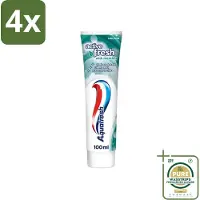 Aquafresh - Tandpasta - Verfrissende Reiniging - Menthol - 100 ml - Voordeelverpakking - 4 stuks - Verfrissende reiniging - Mondverfrissing