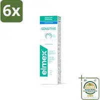 Elmex Tandpasta Sensitive Gentle White 75 ml - Voordeelverpakking - 6 stuks - Tanden witte - Tandvleesbescherming