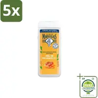 Le Petit Marseillais 5 x – Douche & Bad – Honing – 650 ml - Grootverpakking - Douche En Bad - Honing - Huid Verzorging - Schuim - Zachte Huid