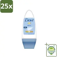 Dove 25 x - Deodorant - Roll-on Talco - Subtiele en zachte geur - 50 ml - Grootverpakking - Talco Roll-on - Talco Deodorant - Roll-on Deodorant - Talco Deodorant 50 Ml - Alcoholvrije Deodorant