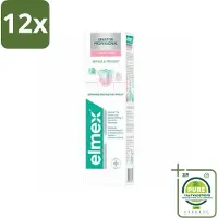 Elmex Tandpasta Sensitive Professional Gum Care 75 ml - Voordeelverpakking - 12 stuks - Gevoelige tanden - Tandpasta