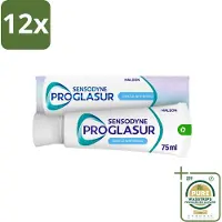 Sensodyne - Tandpasta - Proglasur Gentle Whitening - Verheldert Glazuur - 75 ml - Voordeelverpakking - 12 stuks - Tandpasta voor tanderosie - Tandpasta voor gezond glazuur
