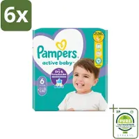 Pampers – Luiers – Active Baby Maat 3 (6-10 kg) – 90 Luiers - Voordeelverpakking - 6 stuks - Luiers voor baby - Droge luiers