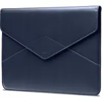 Puccini Leren Laptoptas 13 inch - Navy Blauw