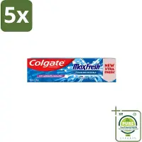 Colgate 5 x Tandpasta Maxfresh Coolmint 100 ml - Grootverpakking - Tandpasta - Frisse Adem - Mondhygiëne - Cariës Bestrijden - Tandplak Verwijderen
