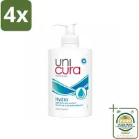 Unicura Vloeibare Handzeep Hydra 250 ml - Voordeelverpakking - 4 stuks - Antibacteriële handzeep - Handhygiëne