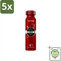 Old Spice 5 x – Deospray – Astronaut – 150 ml - Grootverpakking - Astronaut Deodorant - Aluminiumvrije Deodorant - Frisse Geur - Mannelijke Geur - Deodorant Spray