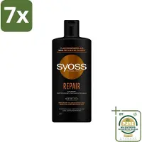 Syoss 7 x Repair Shampoo - Shampoo - Herstel - 440 ml - Grootverpakking - Herstel Haar - Beschadigd Haar - Haar Herstellen - Haar Versterken - Haar Hydrateren