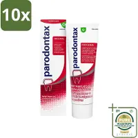 Parodontax 10 x - Tandpasta - Original - Versterkt Tandvlees & Verwijdert Tandplak - 75 ml - Grootverpakking - Tandpasta - Tandvlees - Tandplak - Bloedend Tandvlees - Fluoridetandpasta
