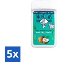 Le Petit Marseillais 5 x – Douche & Bad – Coco – 650 ml - Douche En Bad - Kokosgeur - Huid Verzorgen - Schuim - Badschuim