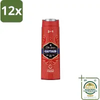 Old Spice – Douchegel – Captain – 400 ml - Voordeelverpakking - 12 stuks - Haarreiniging - Lichaamreiniging
