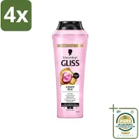 GLISS - Shampoo - Liquid Silk - Voor Glanzend en Zijdezacht Haar - 250 ml - Voordeelverpakking - 4 stuks - Haarverzorging - Siliconenvrije shampoo
