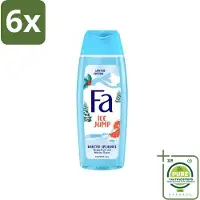 Fa - Douchegel - Winter Splashes Ice Jump - Frisse Geur & Verfrissing - Verzorgend - 250 ml - Voordeelverpakking - 6 stuks - Douchegel - Zeebries