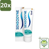 Sensodyne 20 x - Tandpasta - Deep Clean - Voor Frisse Adem - 75 ml - Grootverpakking - Gevoelige Tanden - Diepe Reiniging - Frisse Adem - Tandpasta - Tandbederf