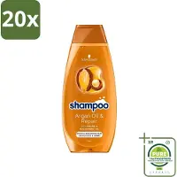 Schwarzkopf 20 x - Shampoo Argan Oil & Repair - Voedt & Versterkt - 400 ml - Grootverpakking - Argan Oil Shampoo - Droog Haar Shampoo - Beschadigd Haar Shampoo - Haar Versterken - Haar Hydrateren