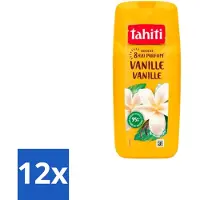 Tahiti 12 x – Douchegel – Vanille - 315 ml - Douchegel Vanille - Warme Geur - Huid Verzorgen - Schuim Douchegel - Sheabutter