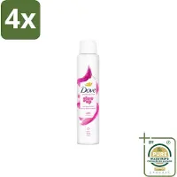 Dove – Deodorant Spray – Glow Up – 200 ml - Voordeelverpakking - 4 stuks - Geurvermindering - Fris