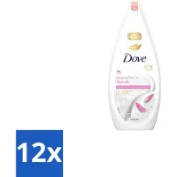 Dove 12 x – Badcrème – Soothing Almond Oil & Hibiscus – 720 ml - Douchegel - Huidverzorging - Kalmerend - Schuim - Amandelolie