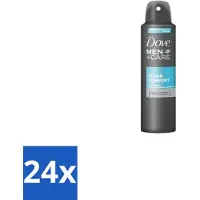 Dove 24 x Men+Care – Deodorant Spray – Clean Comfort – 200 ml - Anti-transpirant Spray - Okselgeur - Frisse Geur - Schone Geur - Okselverzorging