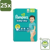 Pampers 25 x – Luiers – Baby Dry Maat 6 – 22 Luiers - Grootverpakking - Baby Luier - Droge Luier - Luier Voor Baby - Luier Maat 6 - Lekbescherming